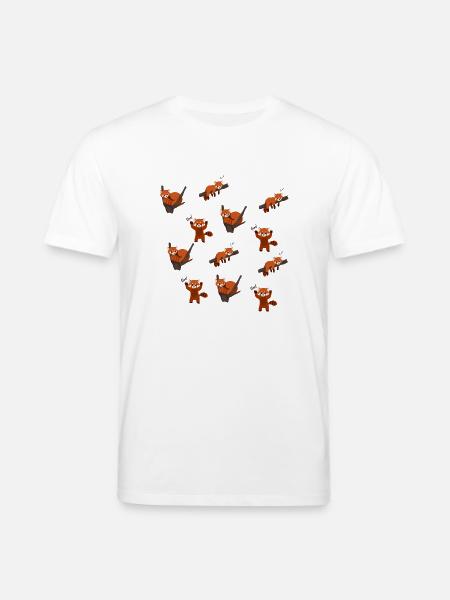 Red panda - Stanley/Stella CREATOR Unisex Organic T-Shirt - white