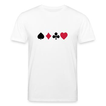 Spielkarten - Stanley/Stella Unisex Bio-T-Shirt CREATOR  - Weiß - Vorne - Alina (178cm) & Michal (187cm)