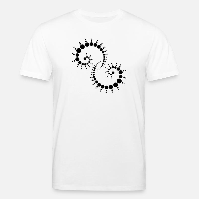 Stilisiertes Fossil im Ammonit-Stil - Stanley/Stella Unisex Bio-T-Shirt CREATOR  - Weiß