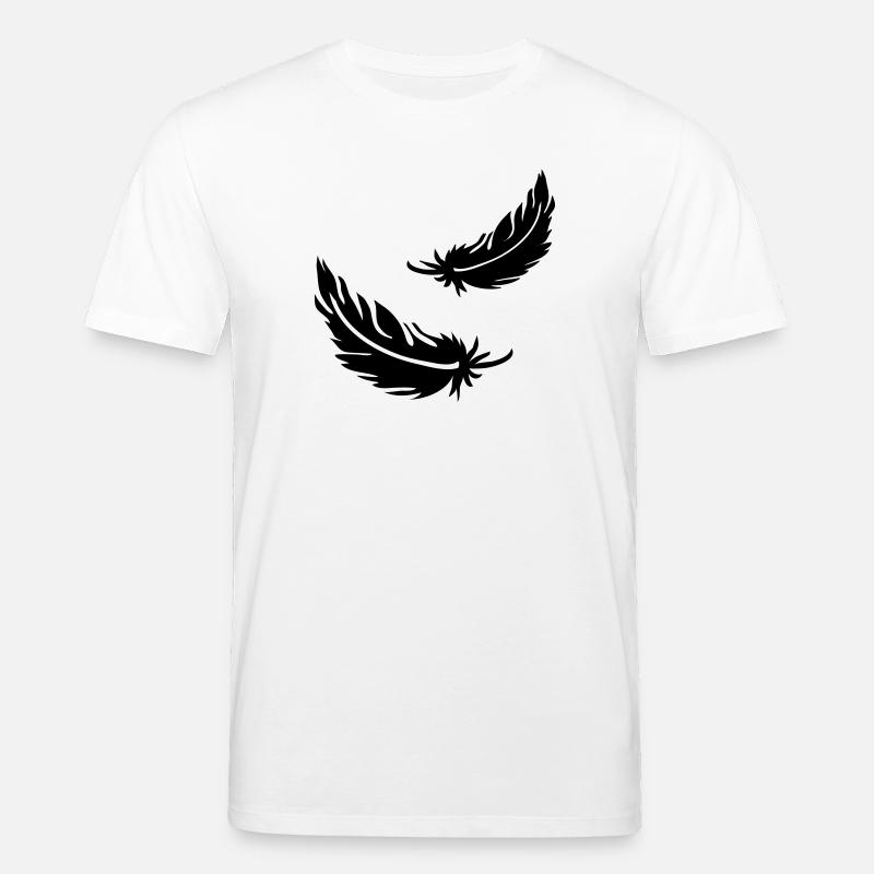 Zwei fliegende Federn - Stanley/Stella Unisex Bio-T-Shirt CREATOR  - Weiß
