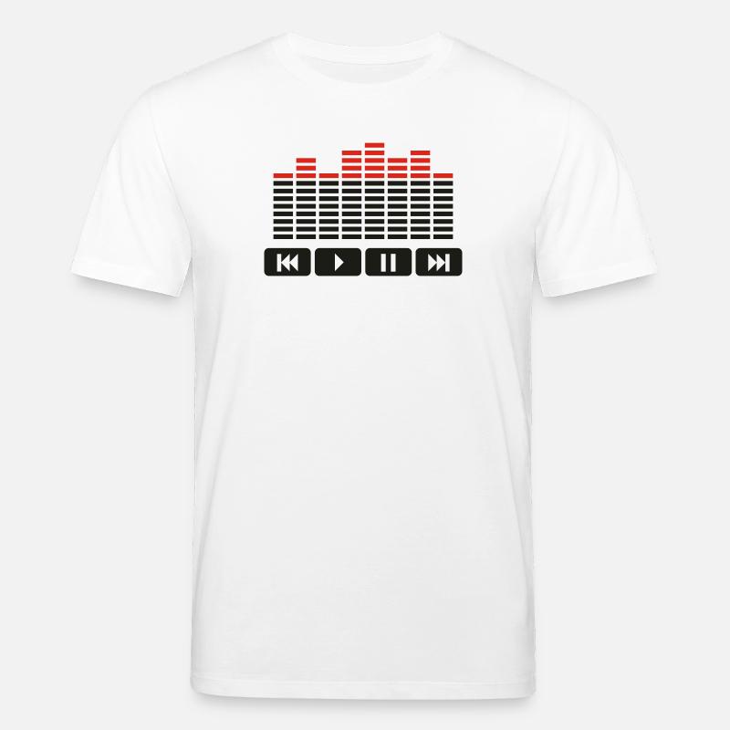 Equalizer audio player dj - T-shirt bio CREATOR Stanley/Stella Unisexe - blanc