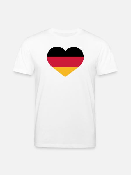 Deutschland Herz | Herz | Heart - Stanley/Stella CREATOR Unisex Organic T-Shirt - white