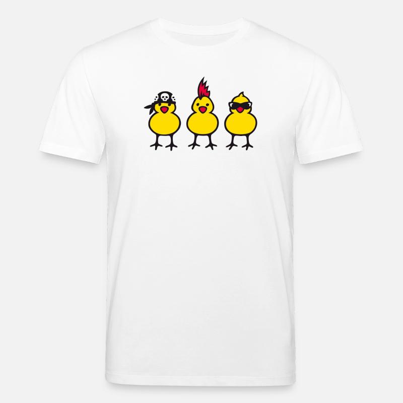 three chicks (b) - Stanley/Stella CREATOR Unisex Organic T-Shirt - white