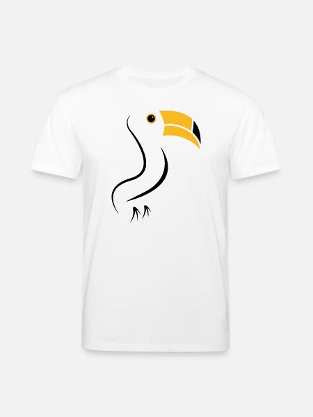 toucan silhouette - T-shirt bio CREATOR Stanley/Stella Unisexe - blanc