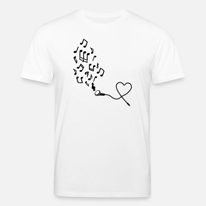 Kopfhörer mit Noten - Stanley/Stella Unisex Bio-T-Shirt CREATOR  - Weiß