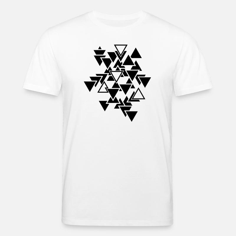 Triangles graphic pattern - Stanley/Stella CREATOR Unisex Organic T-Shirt - white