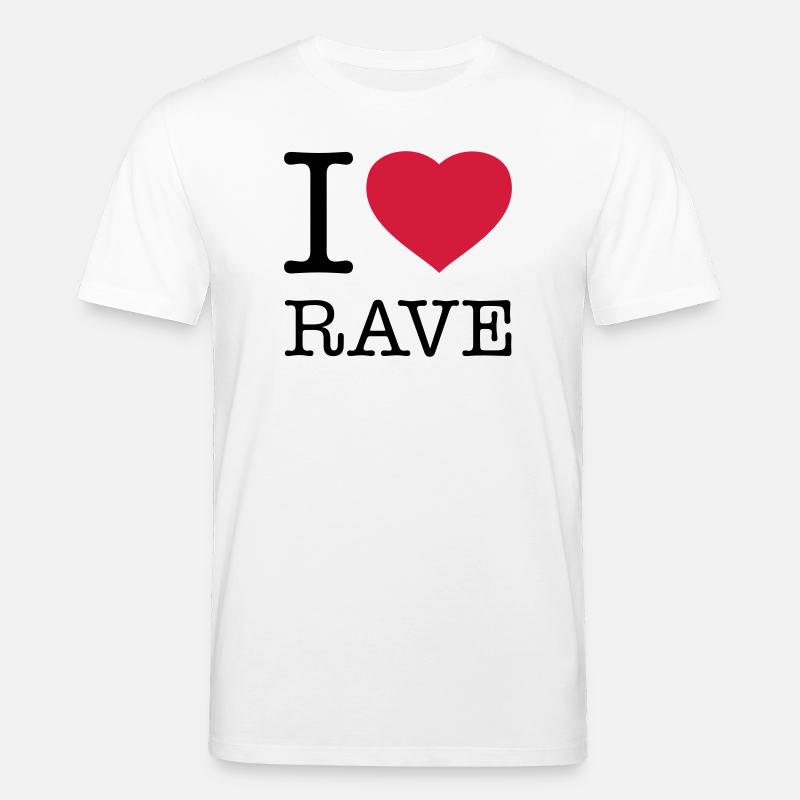 I LOVE RAVE - Stanley/Stella Unisex Bio-T-Shirt CREATOR  - Weiß