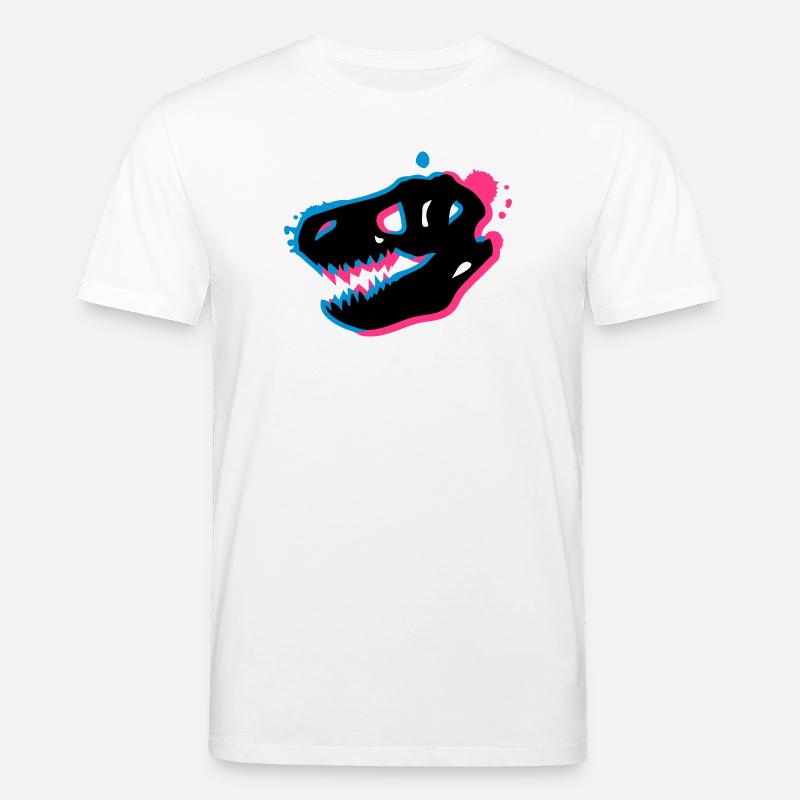 T Rex Schädel 3-D - Stanley/Stella Unisex Bio-T-Shirt CREATOR  - Weiß