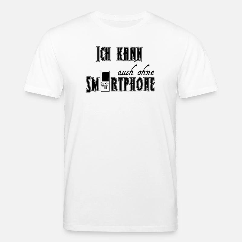 Ohne Smartphone Geschenk - Stanley/Stella Unisex Bio-T-Shirt CREATOR  - Weiß