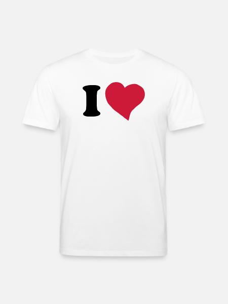 I love ... - Stanley/Stella CREATOR Unisex Organic T-Shirt - white