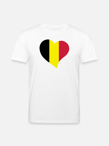 Belgian heart - Stanley/Stella CREATOR Unisex Organic T-Shirt - white