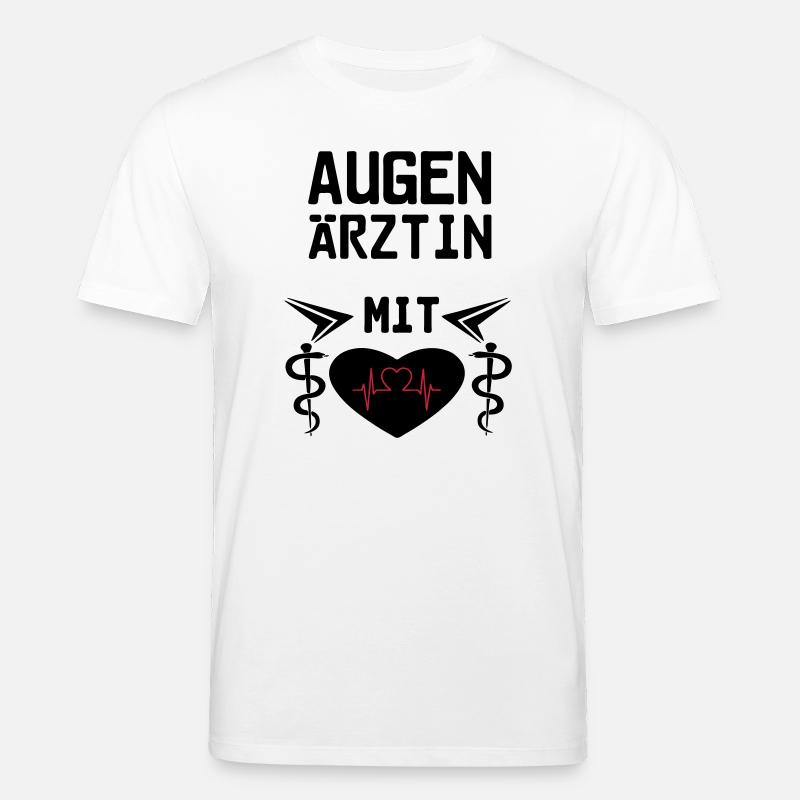 Augenärztin mit Herz Geschenk - Stanley/Stella Unisex Bio-T-Shirt CREATOR  - Weiß