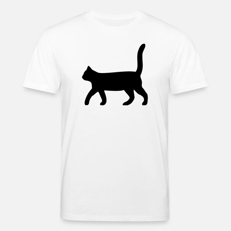schwarze Katze - Stanley/Stella Unisex Bio-T-Shirt CREATOR  - Weiß