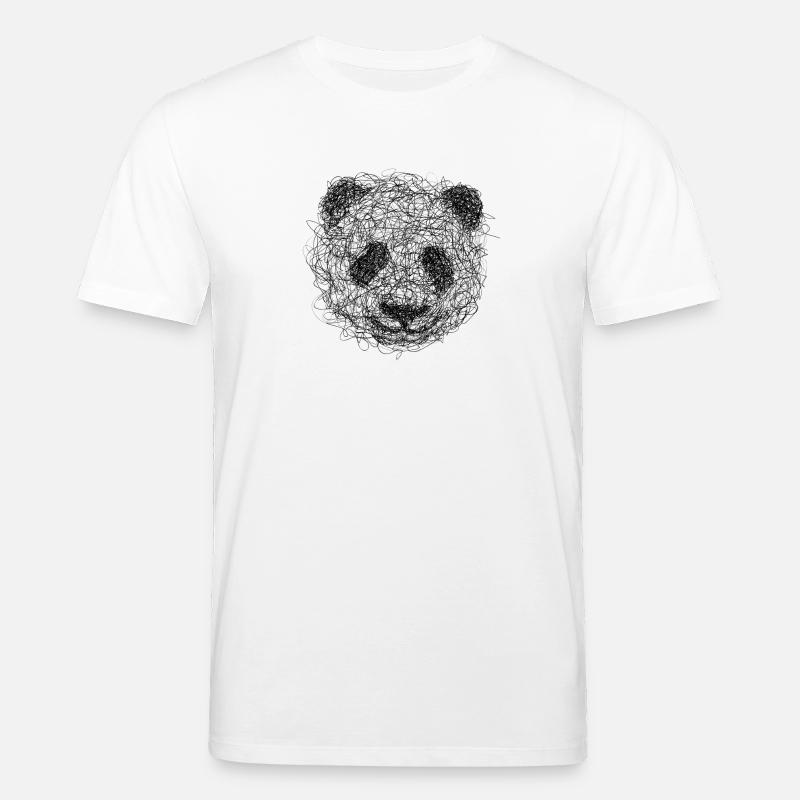 Panda Scribble - Stanley/Stella Unisex Bio-T-Shirt CREATOR  - Weiß