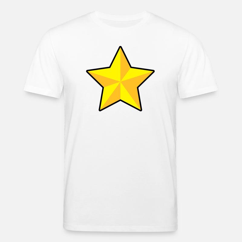 3D Stern | 3D Star | Dimension - T-shirt bio CREATOR Stanley/Stella Unisexe - blanc