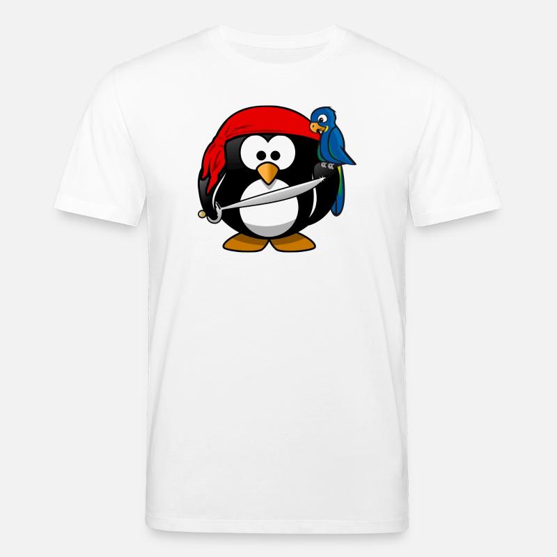 Pirat Pinguin Seeräuber - Stanley/Stella Unisex Bio-T-Shirt CREATOR  - Weiß