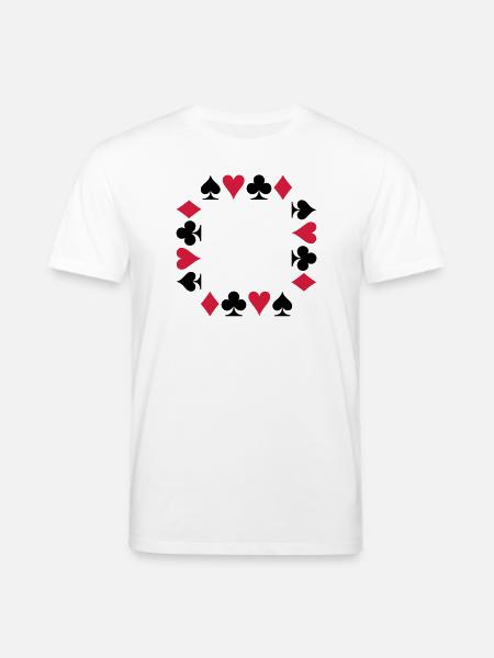 Poker (V) - Stanley/Stella CREATOR Unisex Organic T-Shirt - white