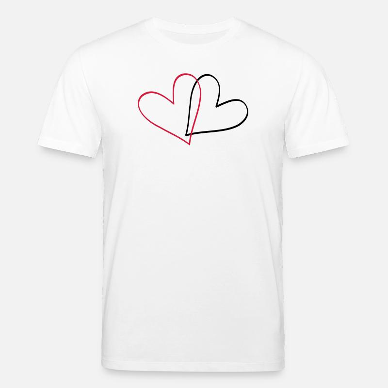 Herzen Herz Geschenkidee Partnerlook - Stanley/Stella Unisex Bio-T-Shirt CREATOR  - Weiß