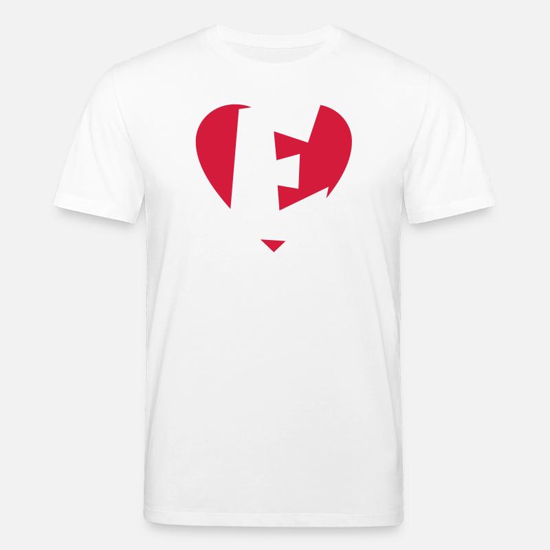 Cœur E - J'aime E - T-shirt bio CREATOR Stanley/Stella Unisexe - blanc