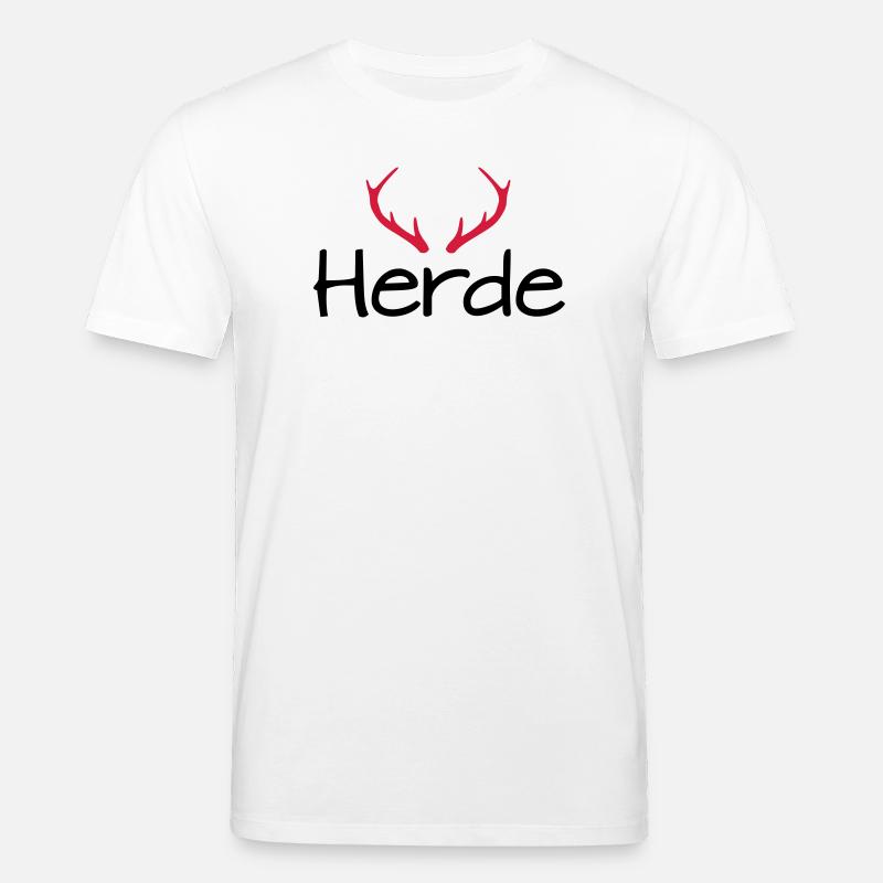 Herde Geweih Hirschgeweih - Stanley/Stella Unisex Bio-T-Shirt CREATOR  - Weiß