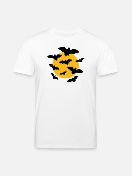 Bats & Moon - Stanley/Stella CREATOR Unisex Organic T-Shirt - white