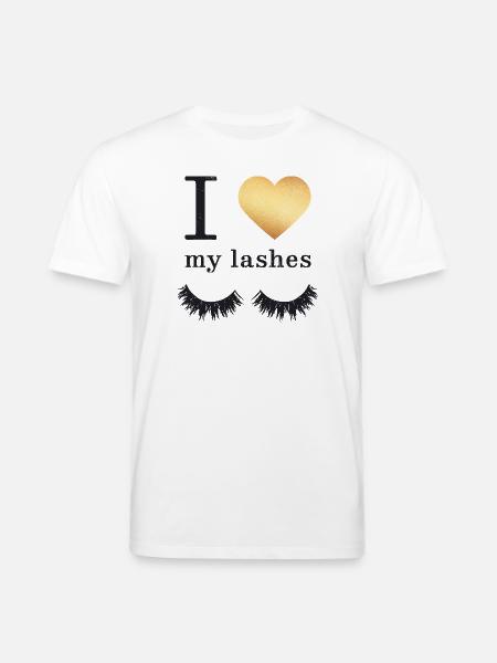 I love my Lashes - Stanley/Stella CREATOR Unisex Organic T-Shirt - white