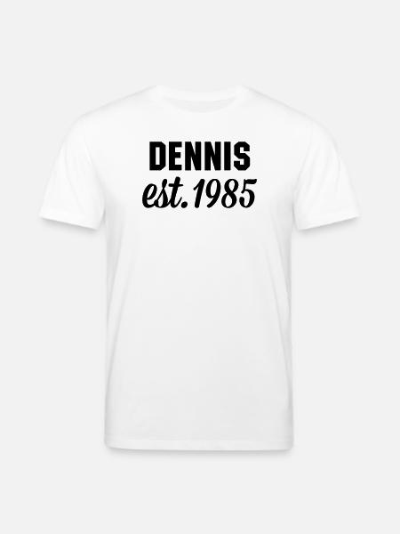 Dennis est 1985 - Stanley/Stella Unisex Bio-T-Shirt CREATOR - Weiß