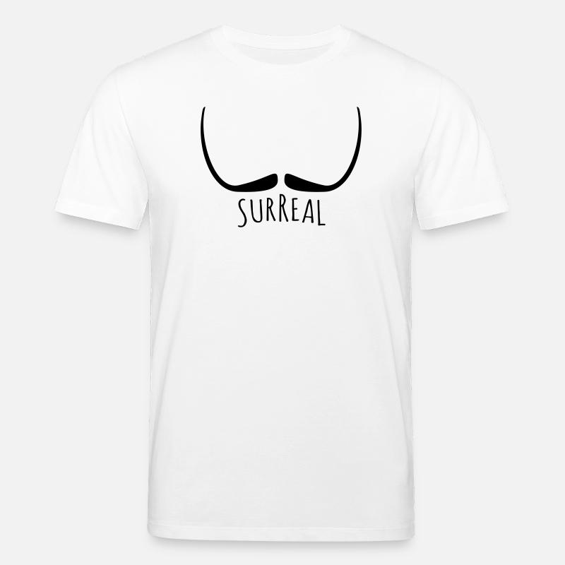 Surreal - surreal Schnurrbart - Stanley/Stella Unisex Bio-T-Shirt CREATOR  - Weiß