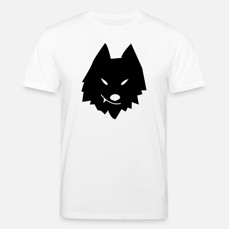 Wolfskopf Stilisiert - Stanley/Stella Unisex Bio-T-Shirt CREATOR  - Weiß