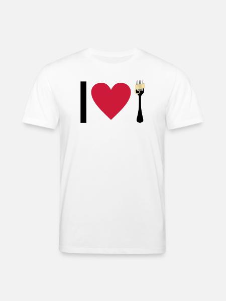 I love Pasta - Stanley/Stella CREATOR Unisex Organic T-Shirt - white