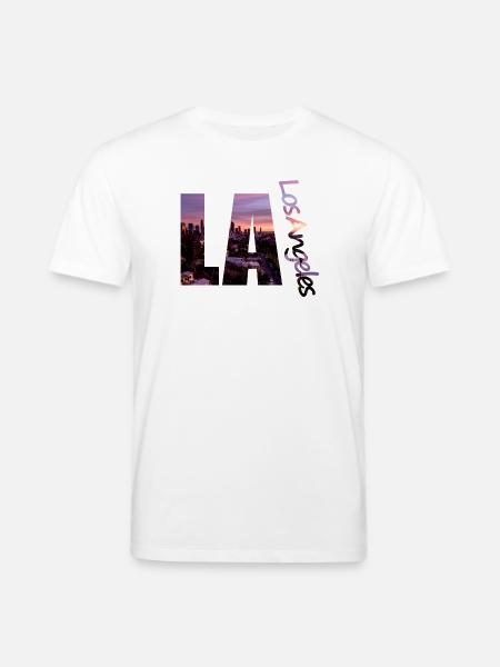 LA - Los Angeles skyline - Stanley/Stella CREATOR Unisex Organic T-Shirt - white