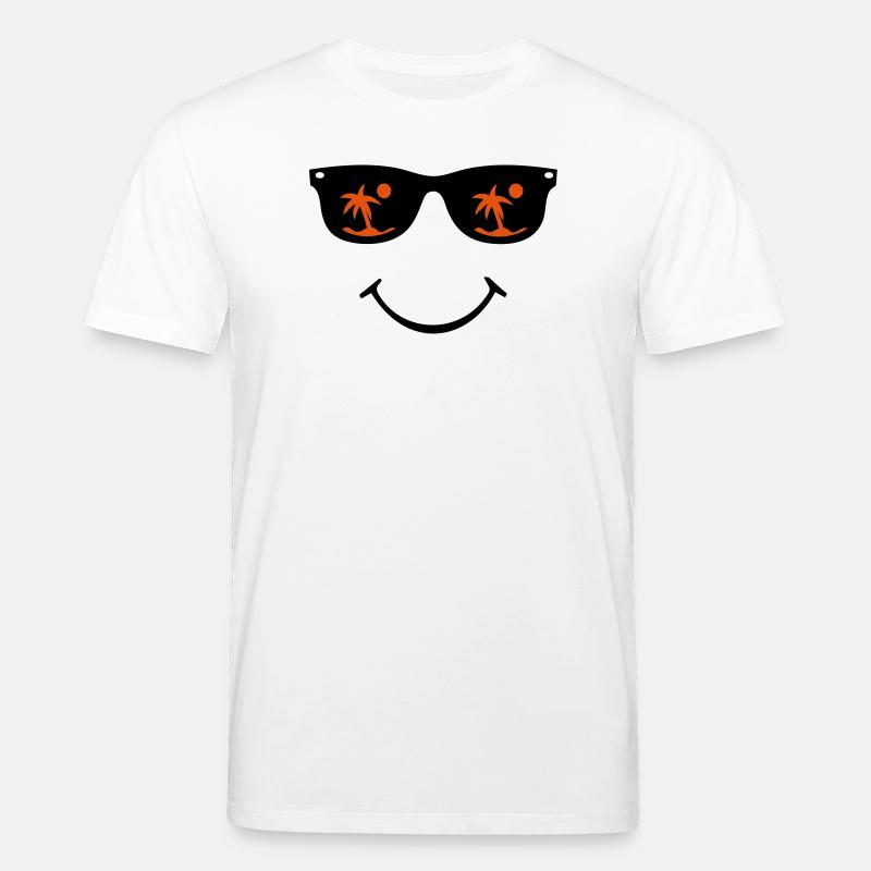 Sonnenbrille Smiley - Stanley/Stella Unisex Bio-T-Shirt CREATOR  - Weiß