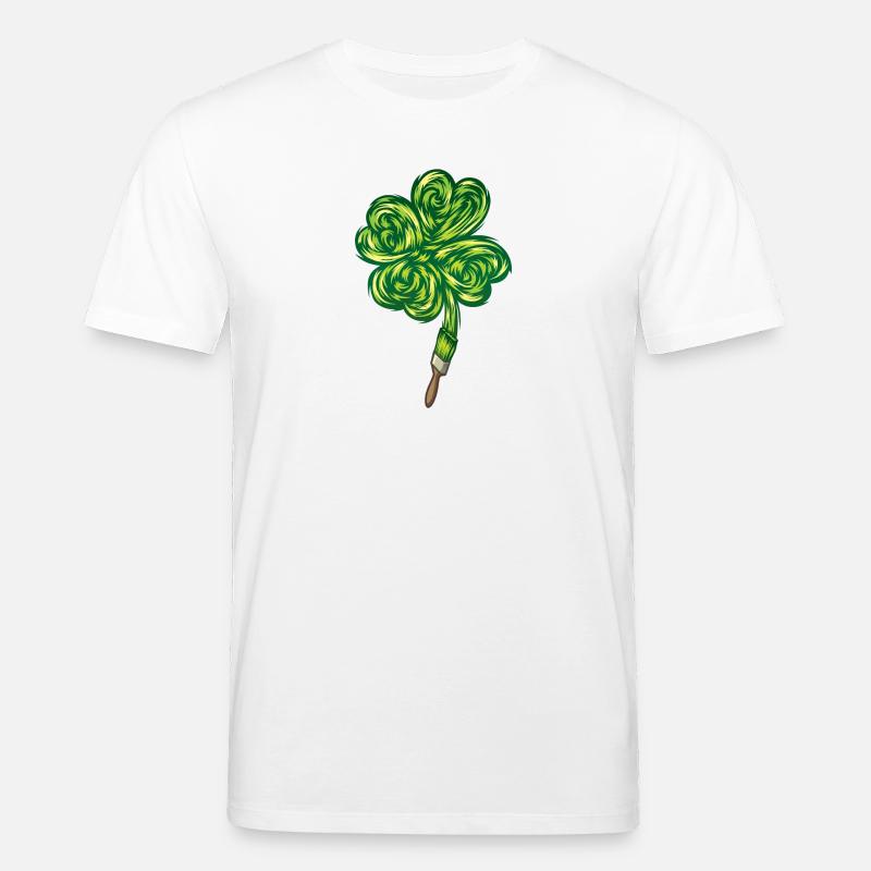 Clover - "I make my own luck" - T-shirt bio CREATOR Stanley/Stella Unisexe - blanc