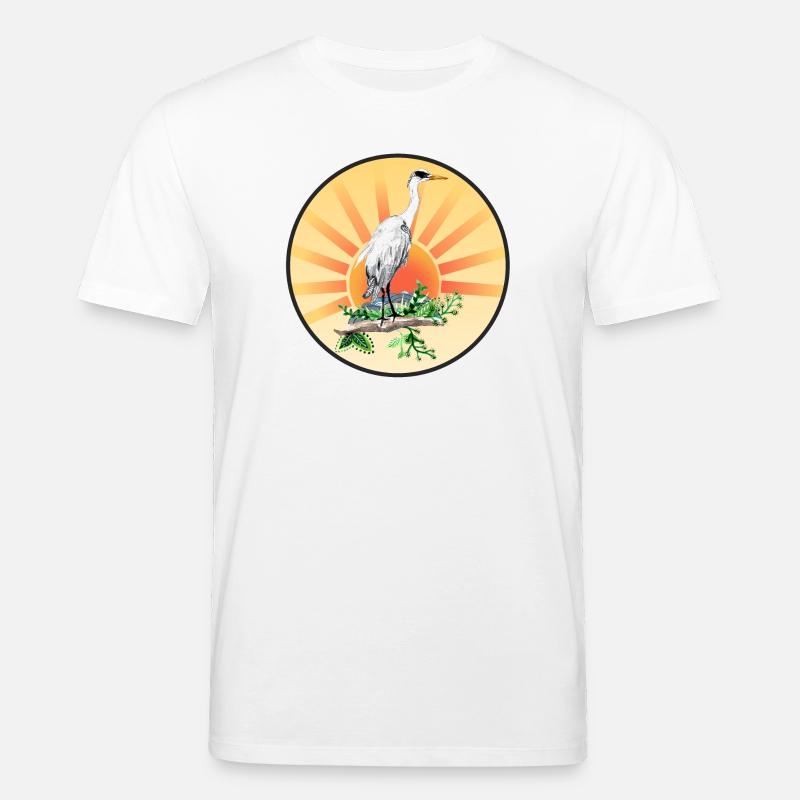 Graureiher - Stanley/Stella Unisex Bio-T-Shirt CREATOR  - Weiß