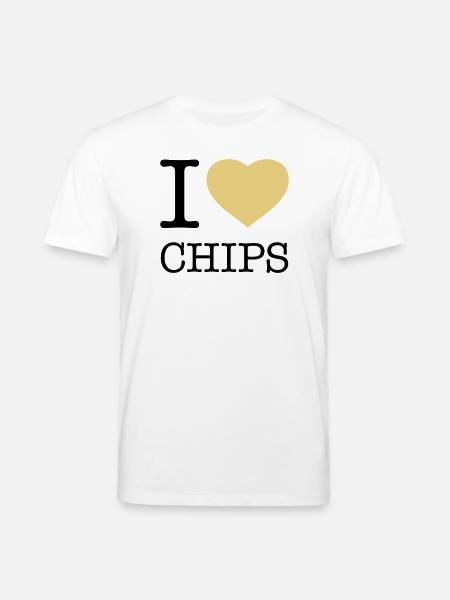 I LOVE CHIPS - T-shirt bio CREATOR Stanley/Stella Unisexe - blanc