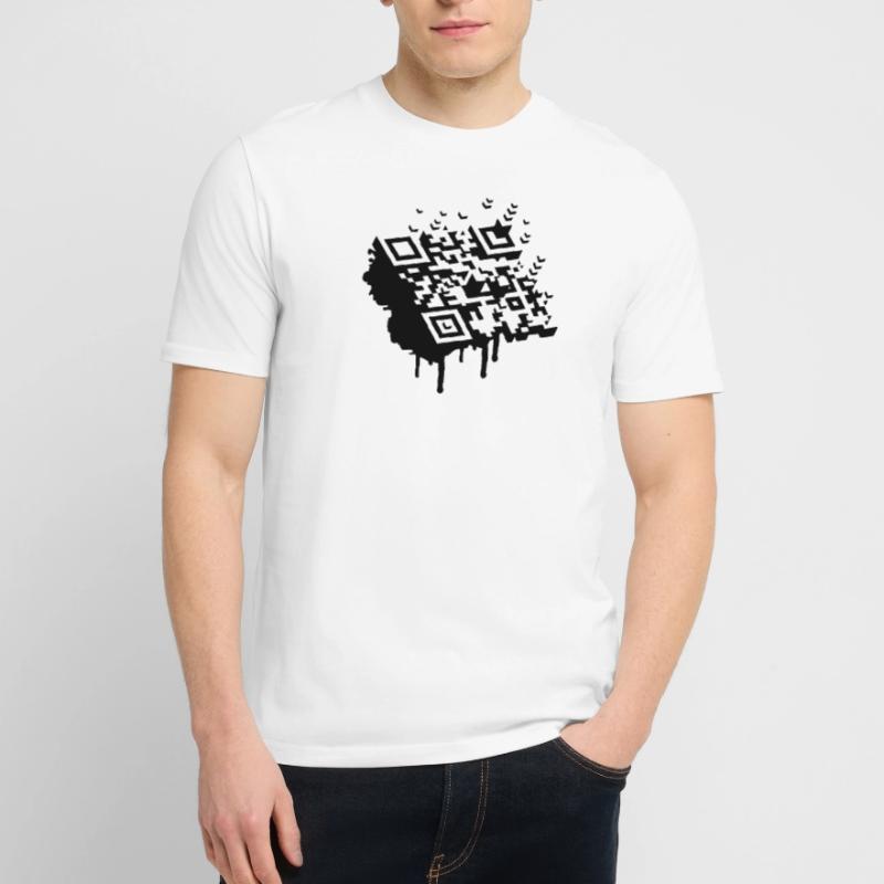 A 3D bar code as a graffiti Stanley/Stella CREATOR Unisex Organic T-Shirt