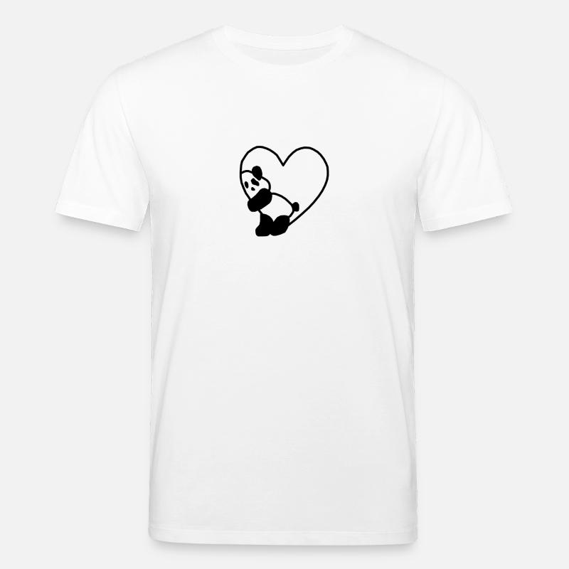 Panda Herz Liebe - Stanley/Stella Unisex Bio-T-Shirt CREATOR - Weiß