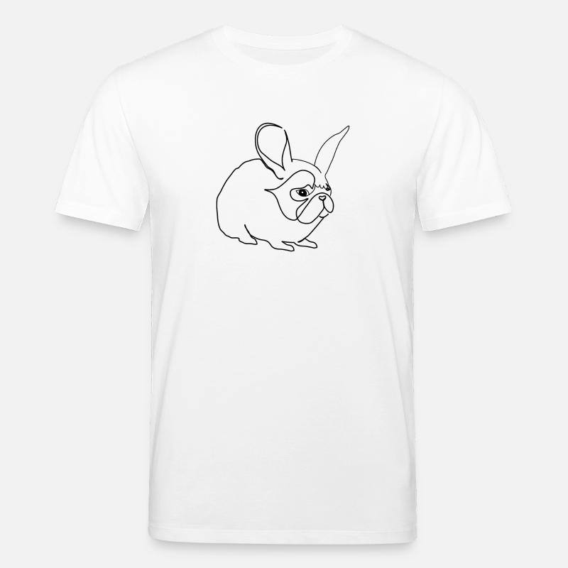 Hase oder Mops - Stanley/Stella Unisex Bio-T-Shirt CREATOR  - Weiß