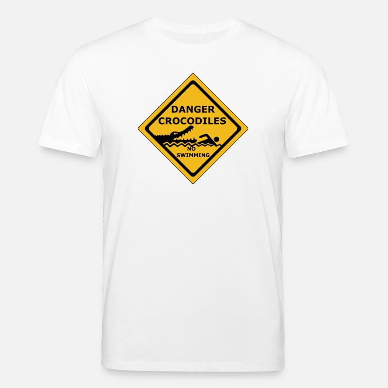 Gefahr Krokodile - Stanley/Stella Unisex Bio-T-Shirt CREATOR  - Weiß