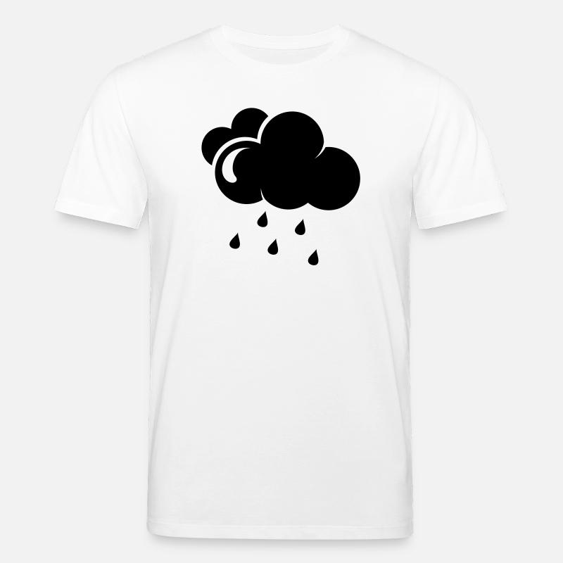 Cloud with rain drops - Stanley/Stella CREATOR Unisex Organic T-Shirt - white