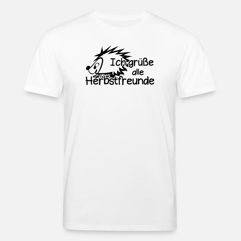Herbstfreunde Herbst Igel Spruch Geschenk lustig - Stanley/Stella Unisex Bio-T-Shirt CREATOR - Weiß