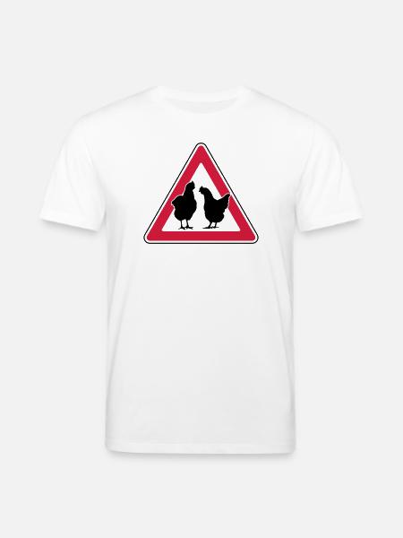 Chicken evening chicken attention free-range hens - Stanley/Stella CREATOR Unisex Organic T-Shirt - white