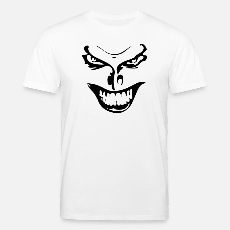 Evil Face - Stanley/Stella CREATOR Unisex Organic T-Shirt - white
