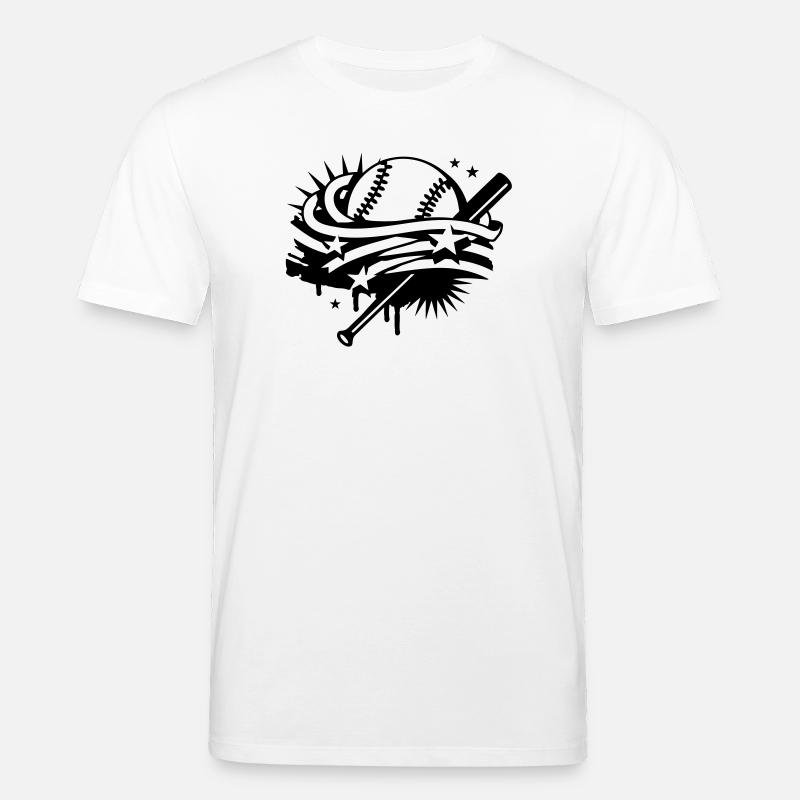 Baseball und ein Baseballschläger - Stanley/Stella Unisex Bio-T-Shirt CREATOR  - Weiß