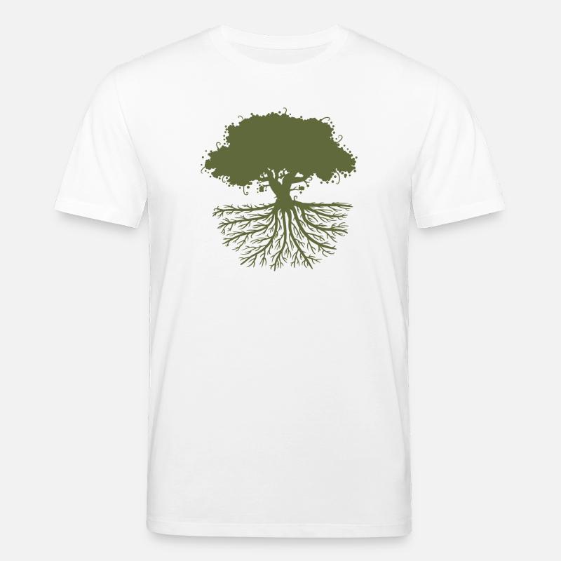 tree roots green - Stanley/Stella Unisex Bio-T-Shirt CREATOR  - Weiß