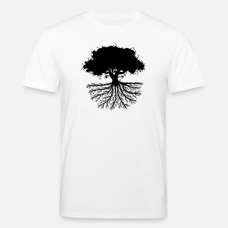 tree roots black - Stanley/Stella Unisex Bio-T-Shirt CREATOR  - Weiß