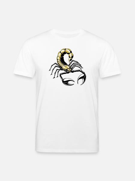 skorpion - gold - gelb - Stanley/Stella Unisex Bio-T-Shirt CREATOR - Weiß