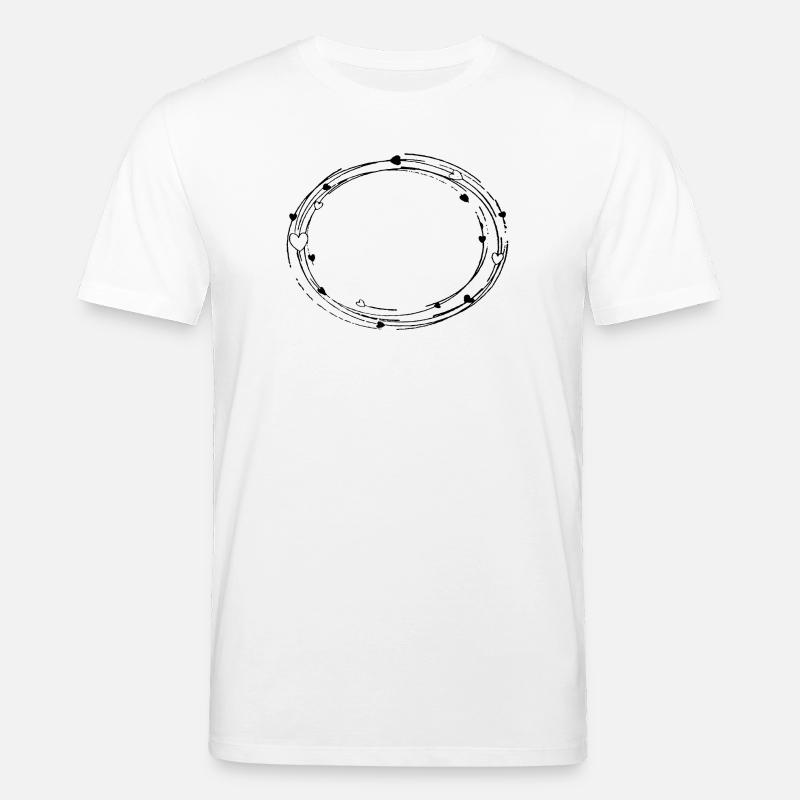 Deko oval mit Herzen - Rahmen Hintergrund - Stanley/Stella Unisex Bio-T-Shirt CREATOR  - Weiß