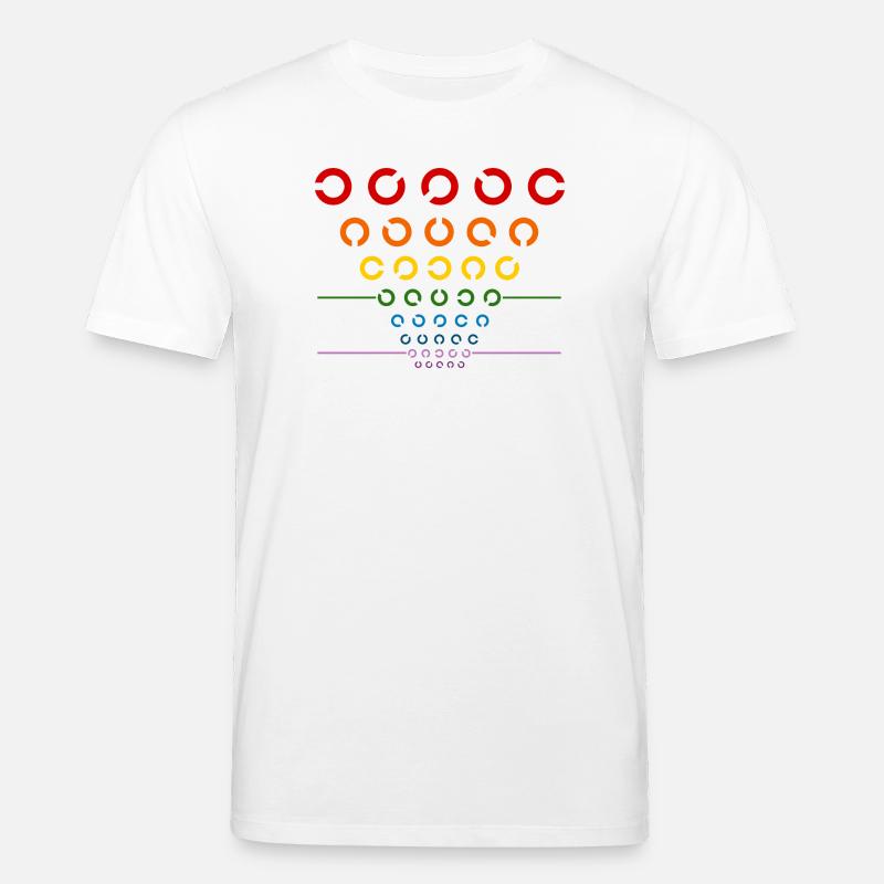 Rainbow Visual Test - Stanley/Stella CREATOR Unisex Organic T-Shirt - white