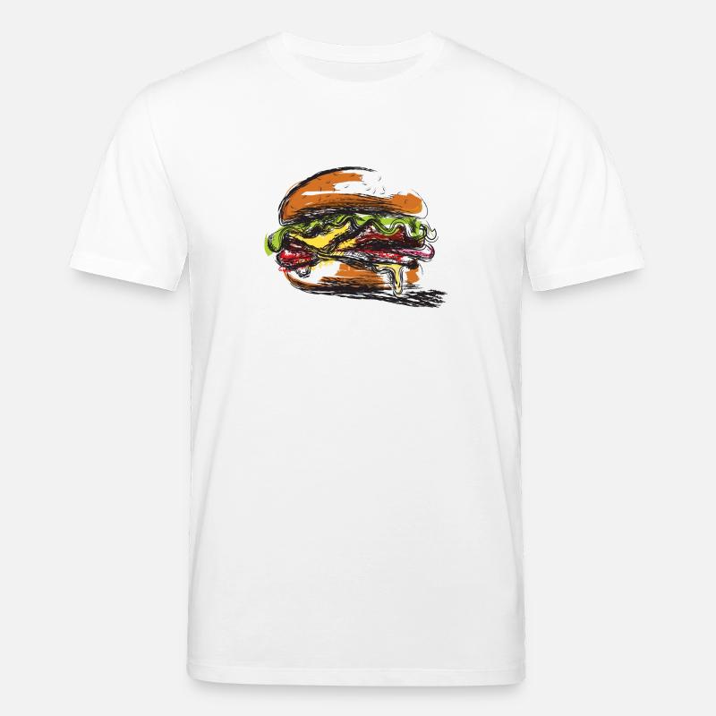 Hamburger-gefülltes Sandwich-Poster - Stanley/Stella Unisex Bio-T-Shirt CREATOR - Weiß